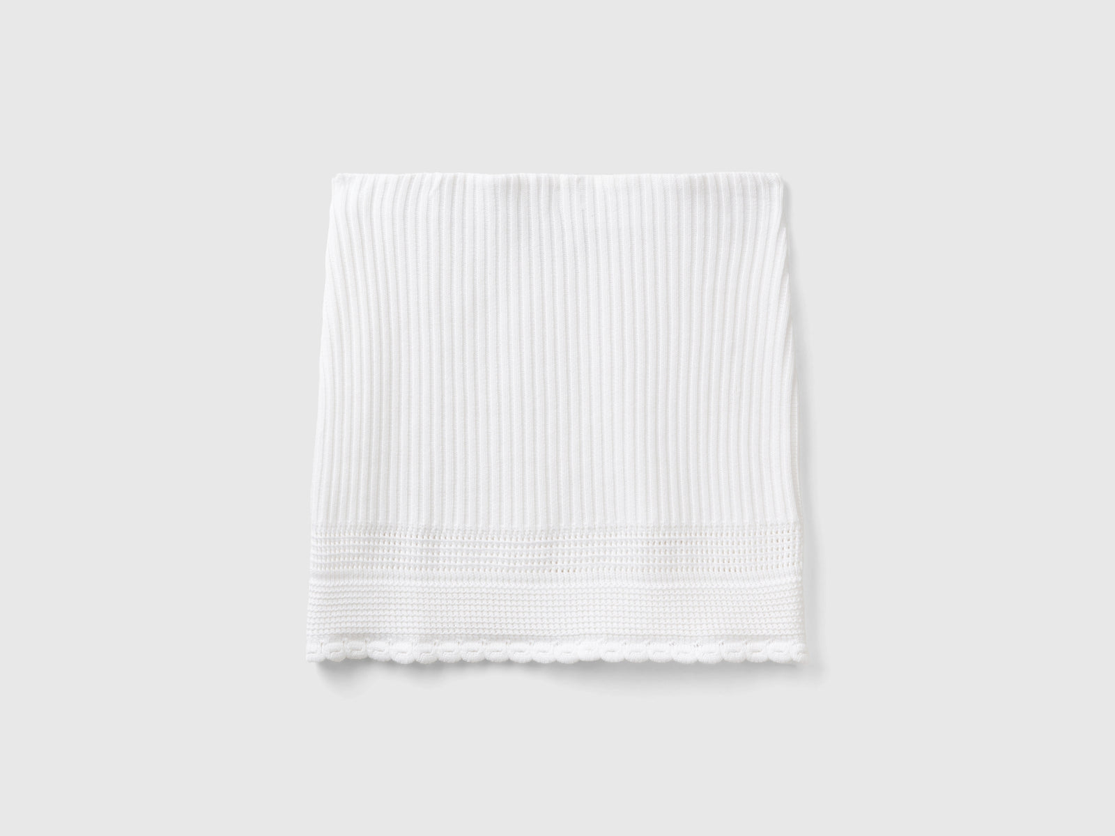 Gonna in maglia lavorata da donna bianco | Benetton Outlet