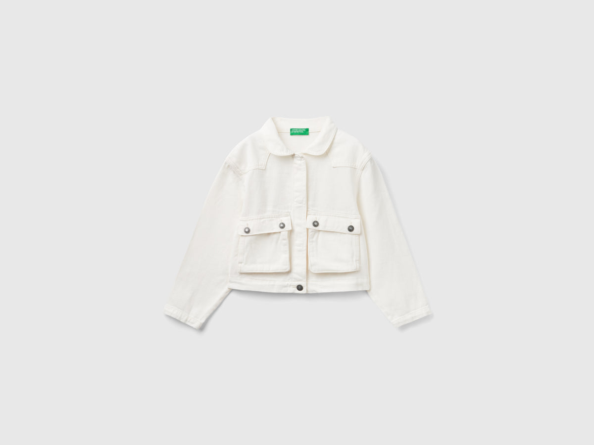 Giubbino cropped con tasche