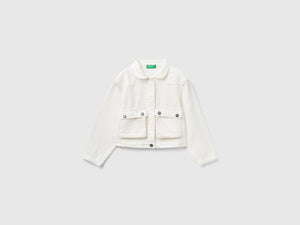 Giubbino cropped con tasche