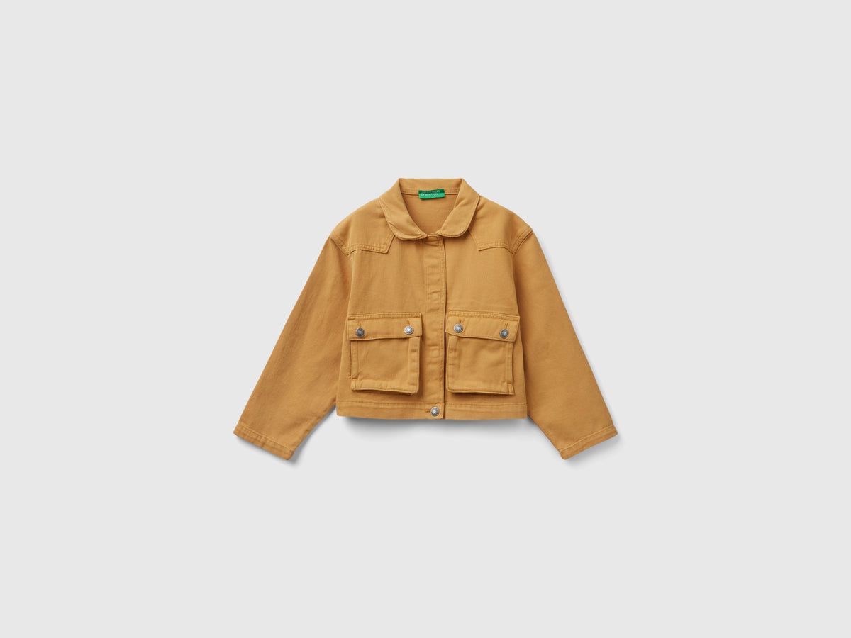 Giubbino cropped con tasche