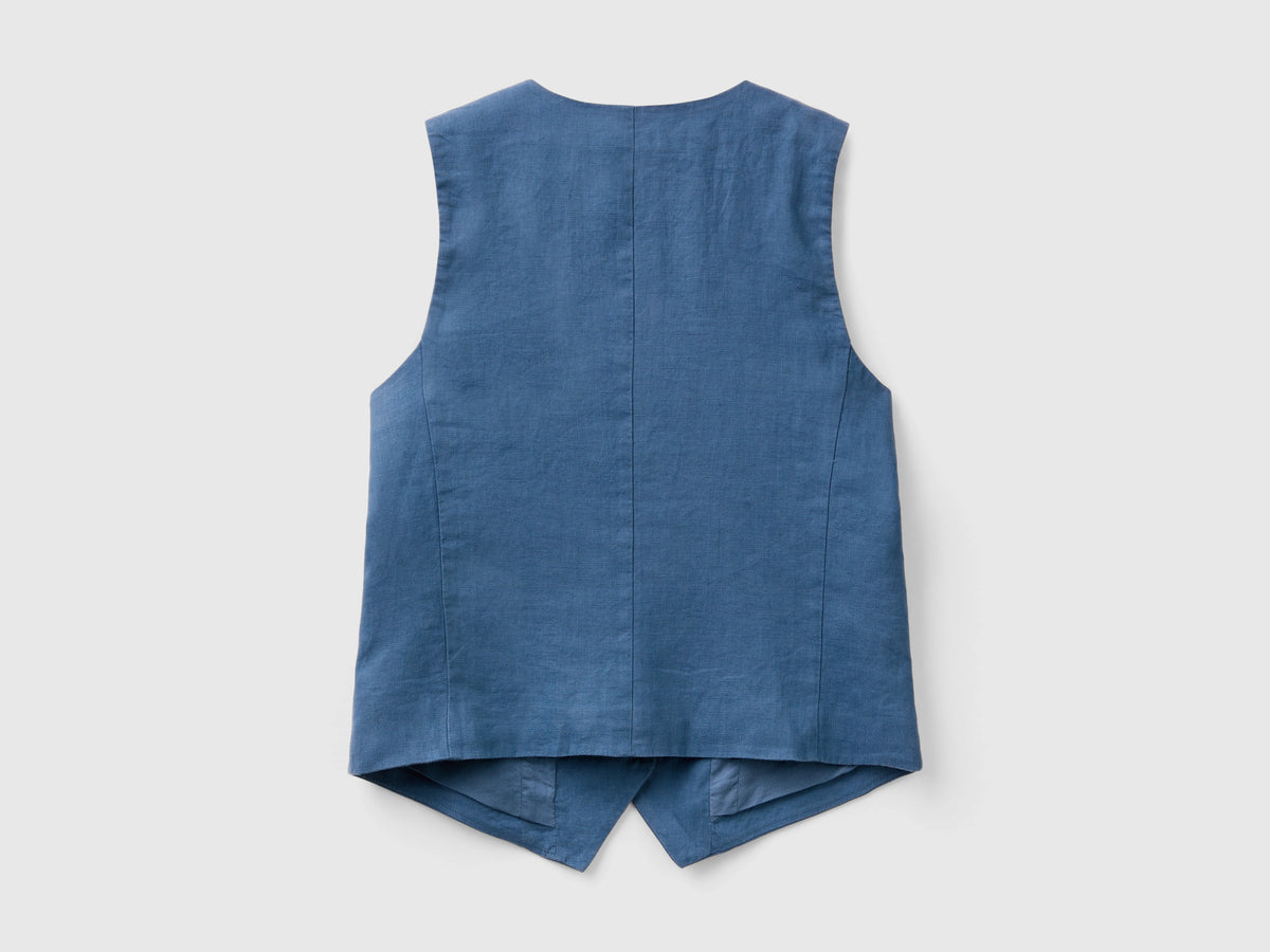 Pure linen vest