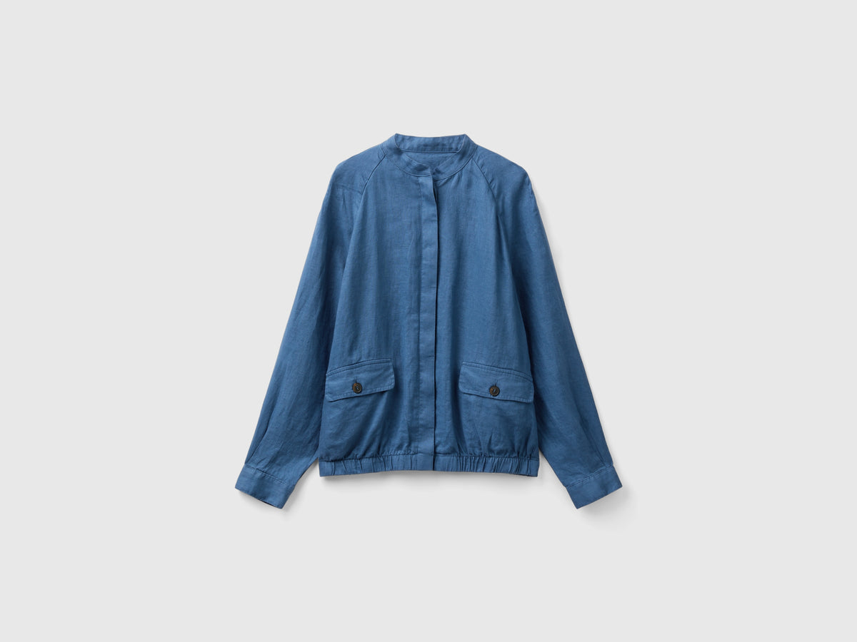 Bomber in puro lino