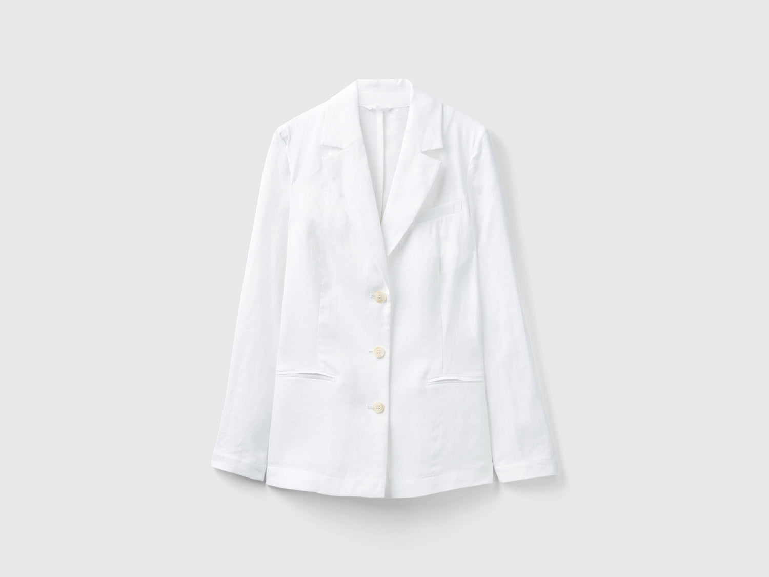 Pure linen blazer da donna bianco | Benetton Outlet