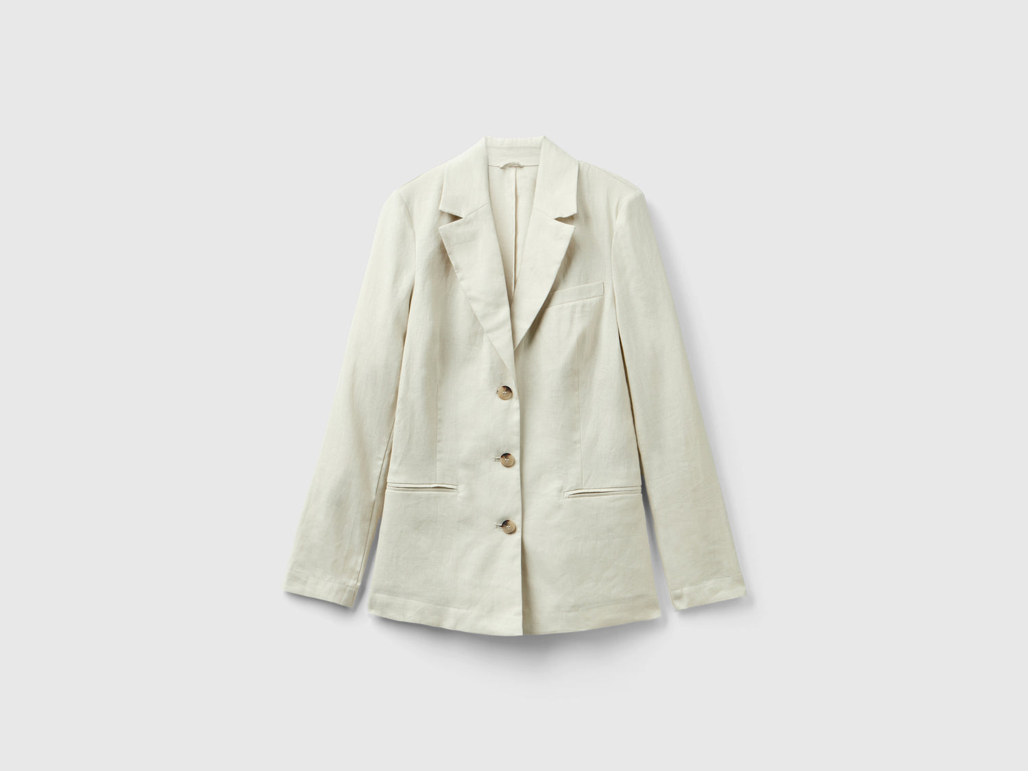 Pure linen blazer da donna beige | Benetton Outlet