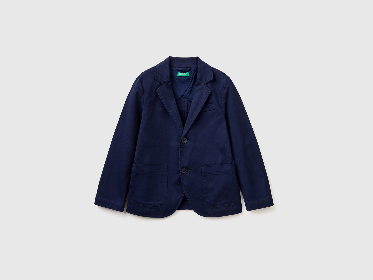 Blazer in cotone elasticizzato da bambino blu scuro | Benetton Outlet