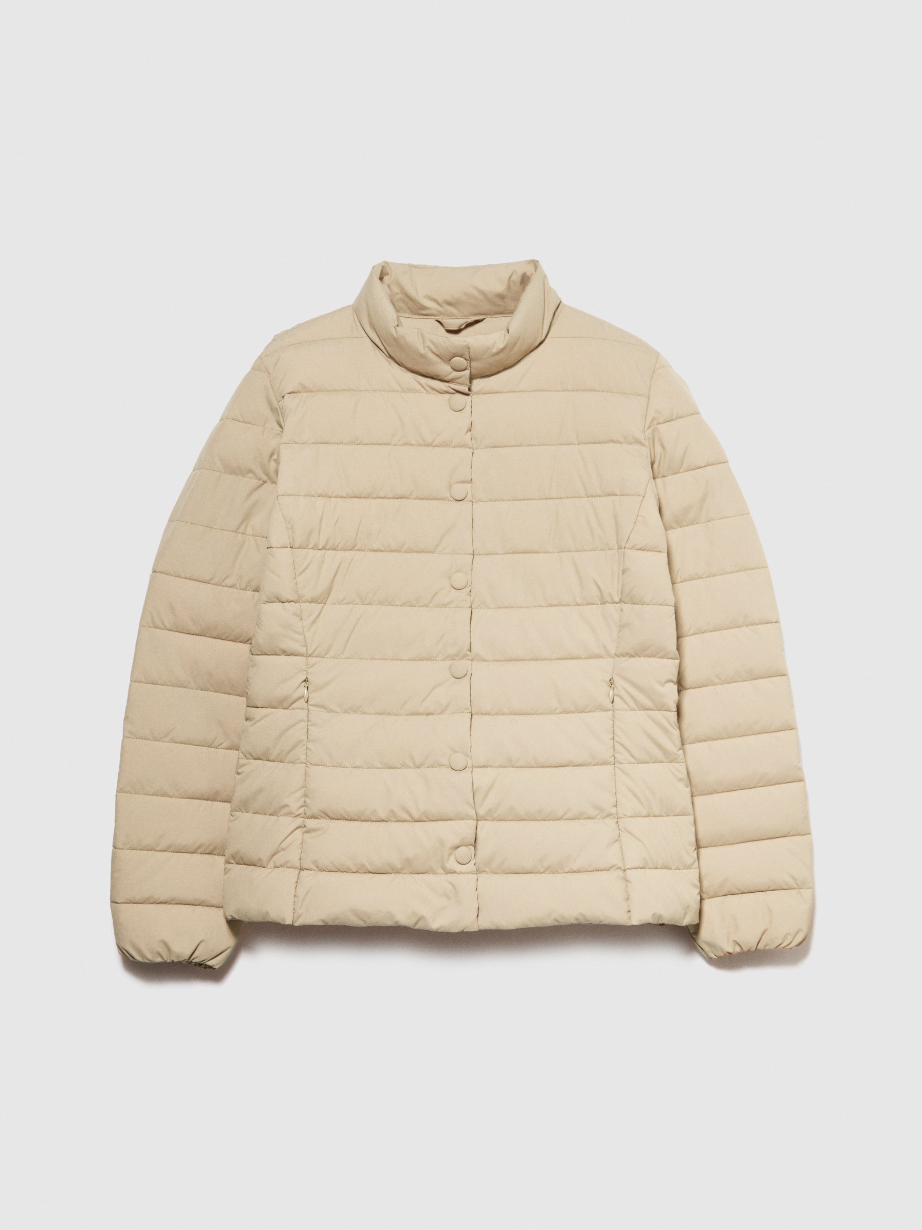 Giubbotto slim fit imbottito da donna beige Sisley Outlet