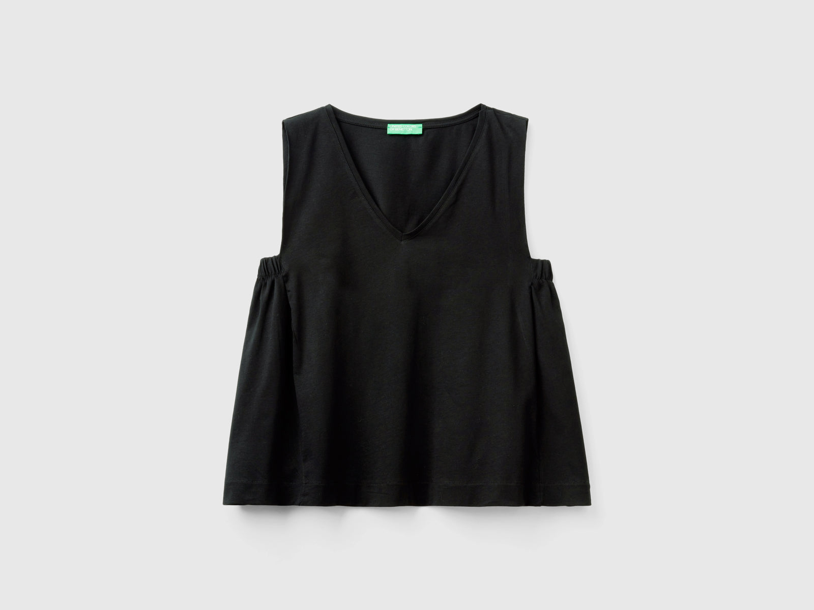 V-neck top da donna nero | Benetton Outlet