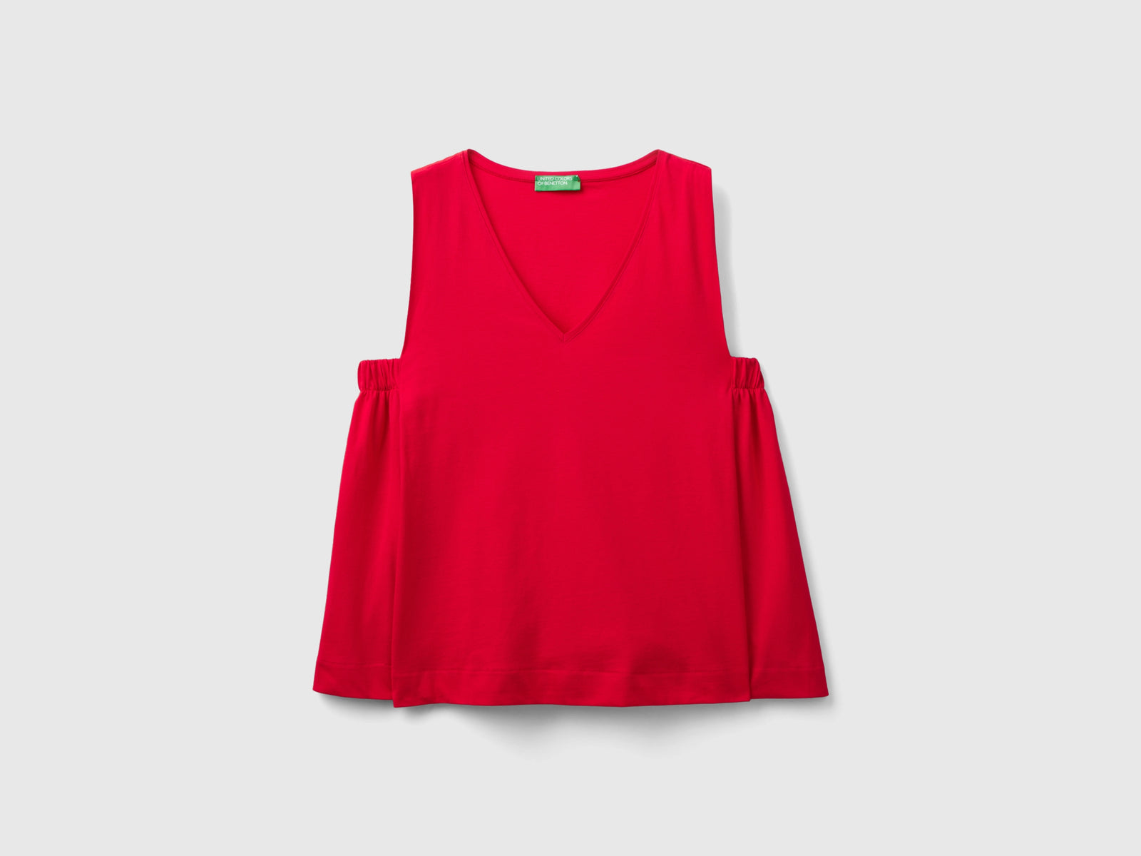 V-neck top da donna rosso | Benetton Outlet