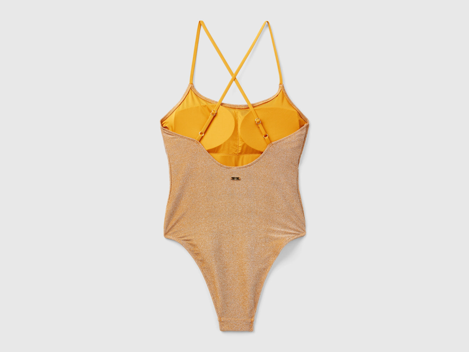 Costume intero con lurex da donna senape 2 | Benetton Outlet