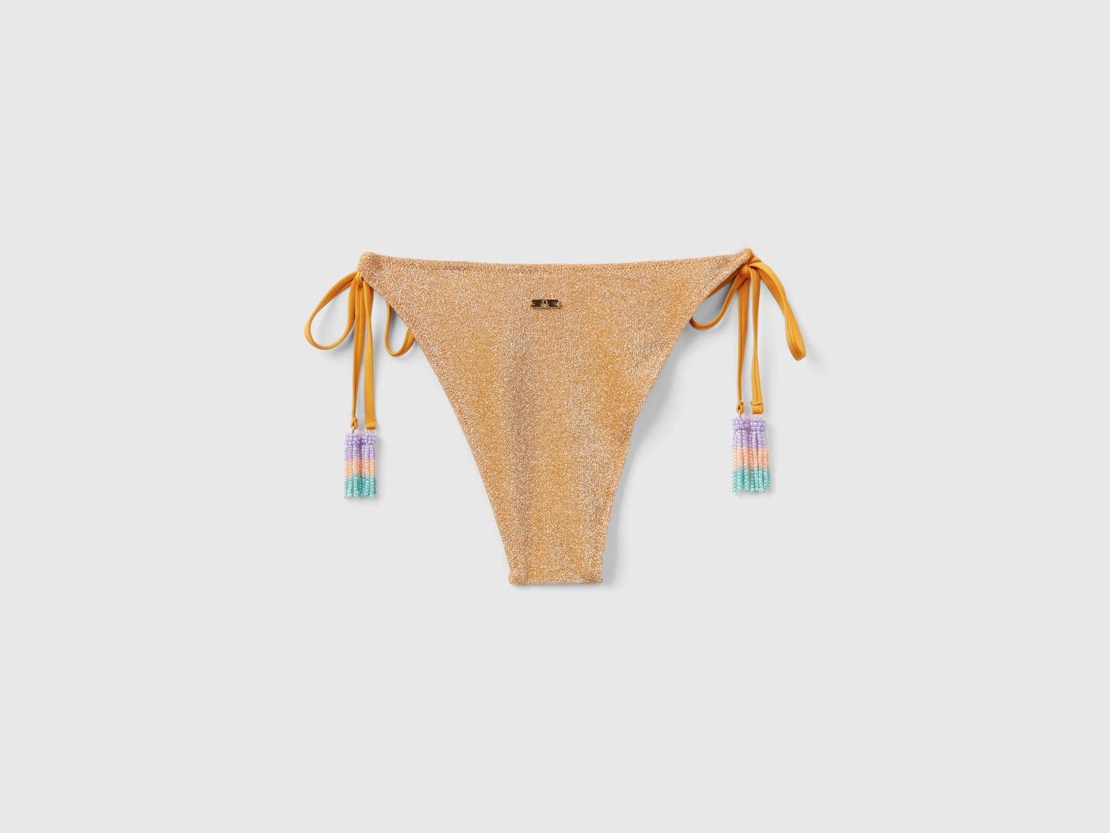 Slip mare con lurex da donna senape 2 | Benetton Outlet