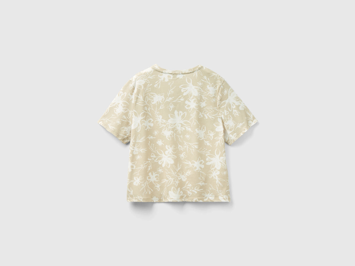Patterned T-shirt in long-staple cotton