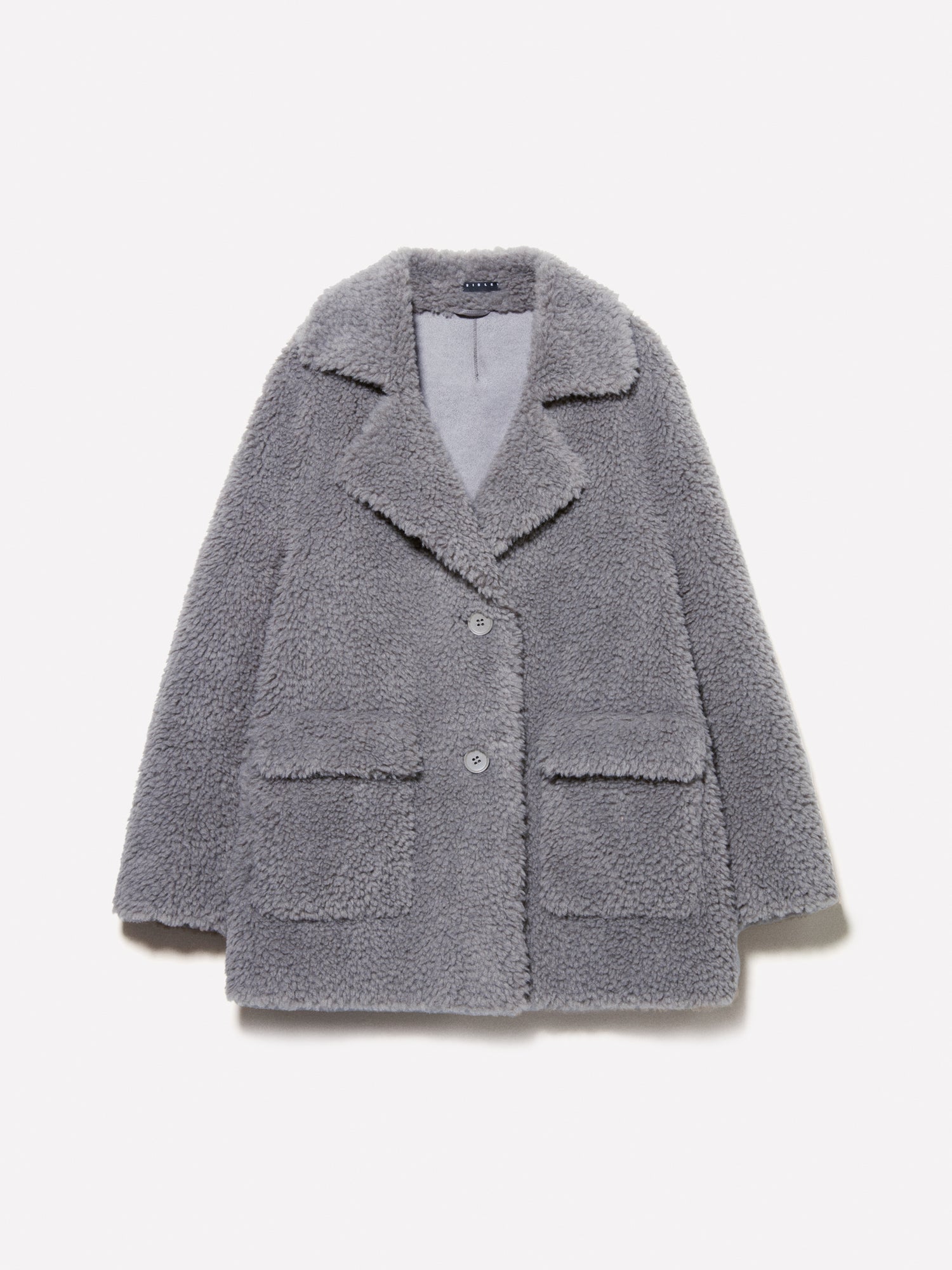 Cappotto teddyo da donna grigio scuro | Sisley Outlet