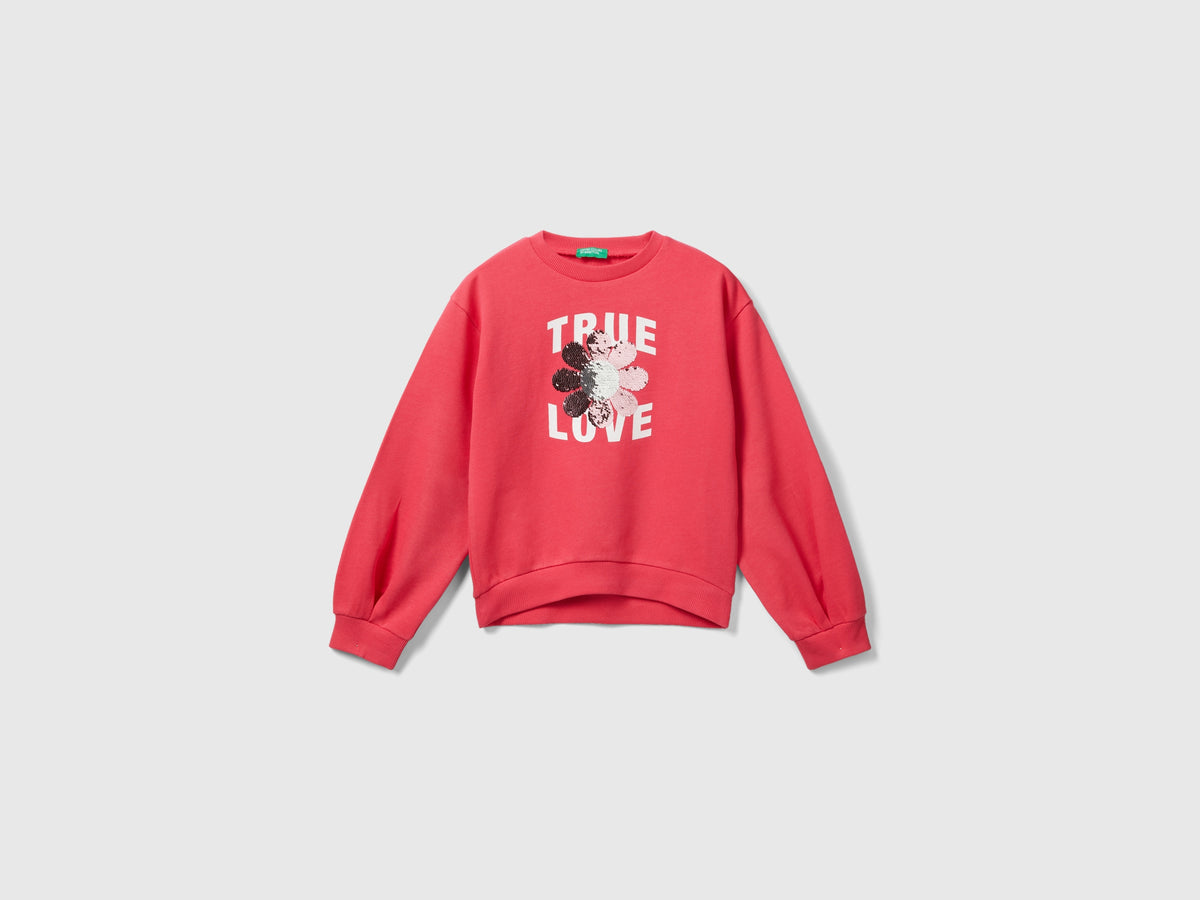 Felpa con paillettes reversibili