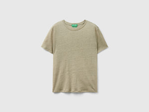 Pure linen crew neck t-shirt