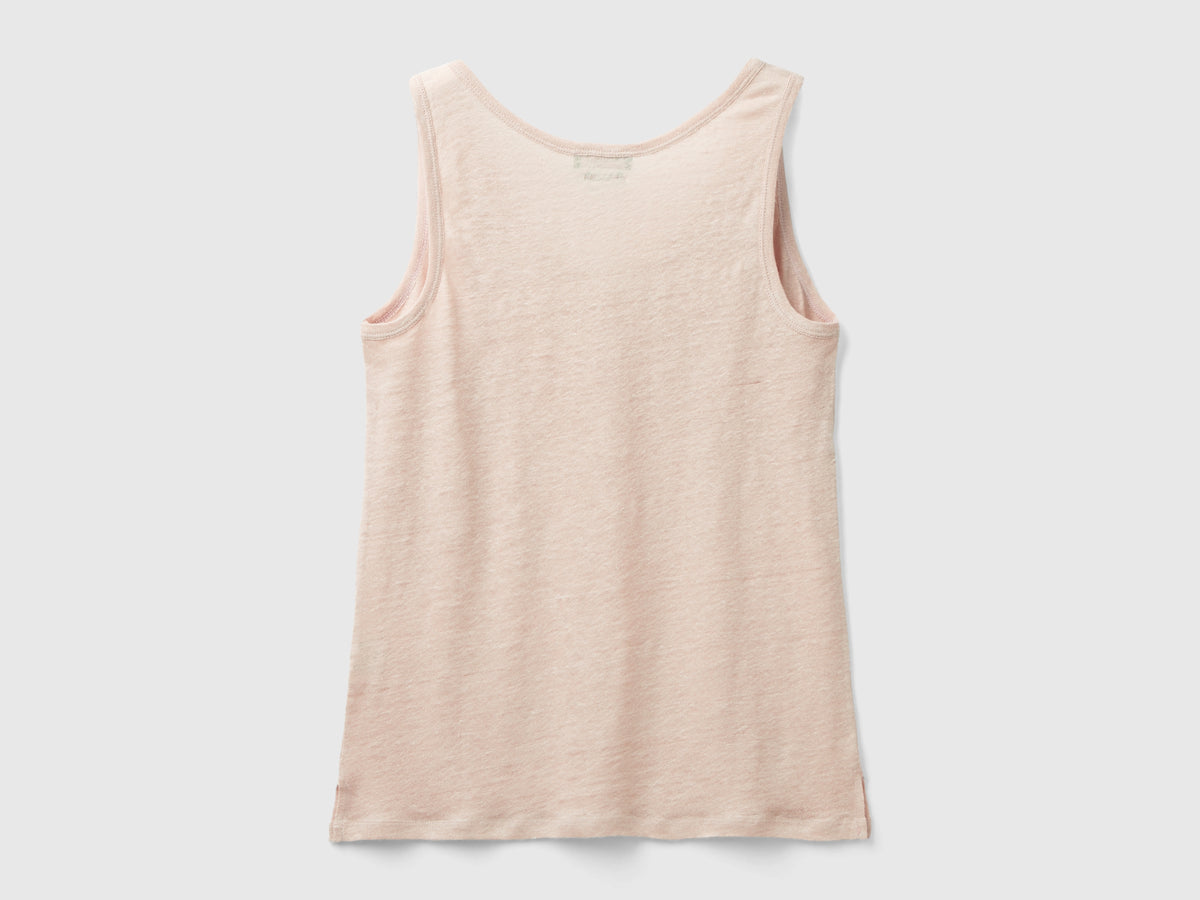 Pure linen tank top
