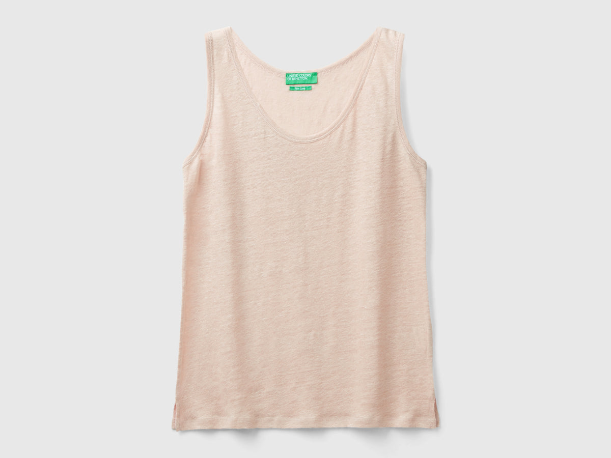 Pure linen tank top