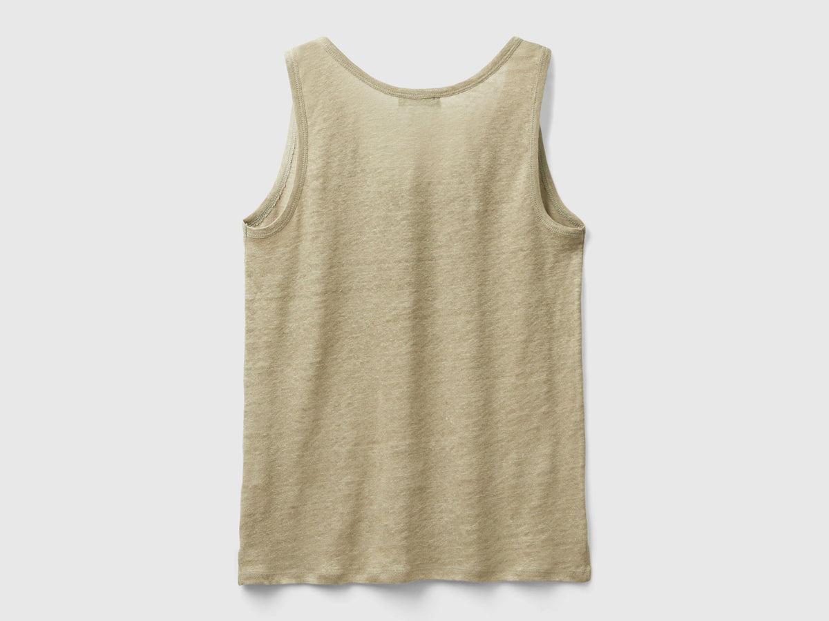Pure linen tank top