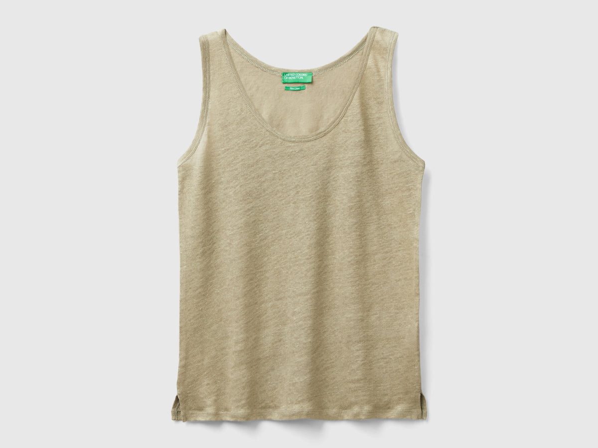 Pure linen tank top