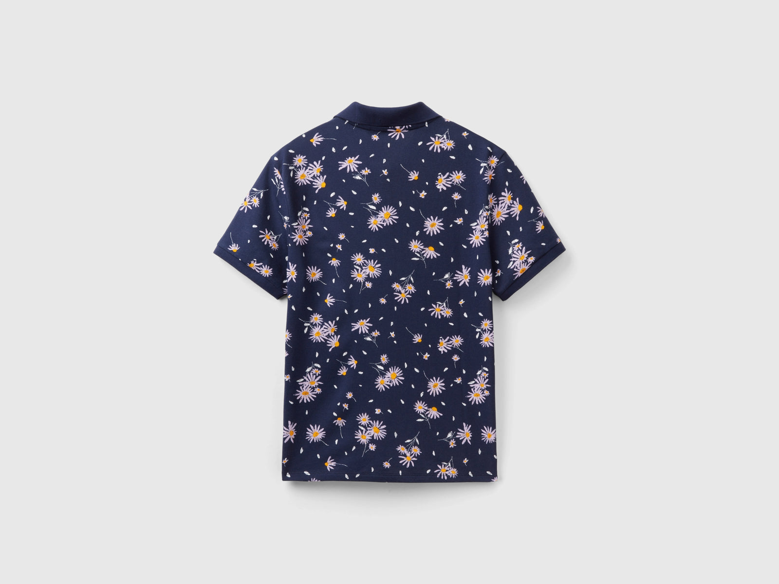 Polo with daisy print da donna blu scuro 2 | Benetton Outlet