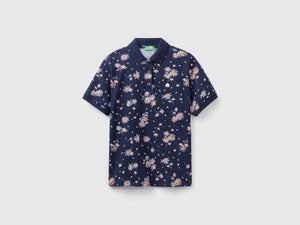 Polo with daisy print