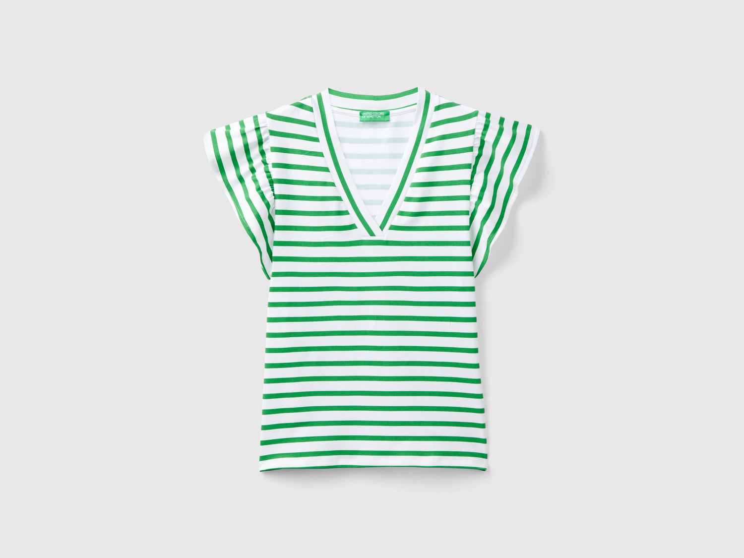 Cap sleeve T-shirt da donna verde | Benetton Outlet