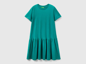 Abito corto in cotone a fibra lunga