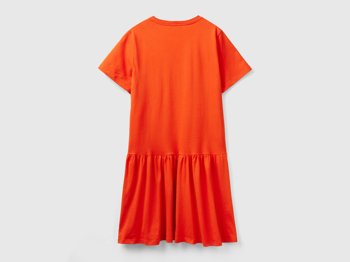 Abito corto in cotone a fibra lunga