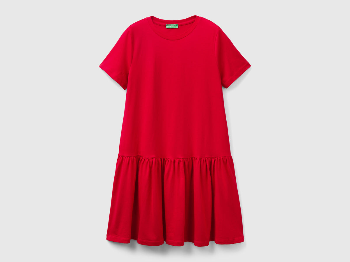 Abito corto in cotone a fibra lunga