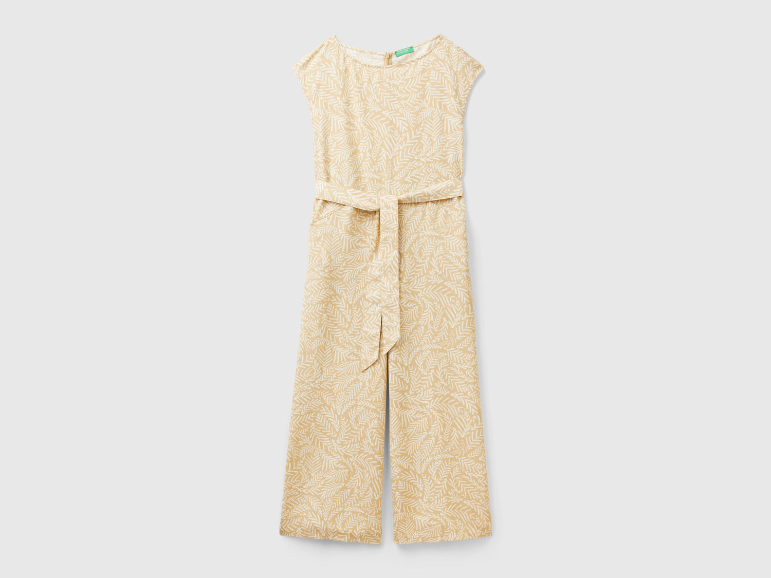 Viscose patterned jumpsuit da donna beige | Benetton Outlet