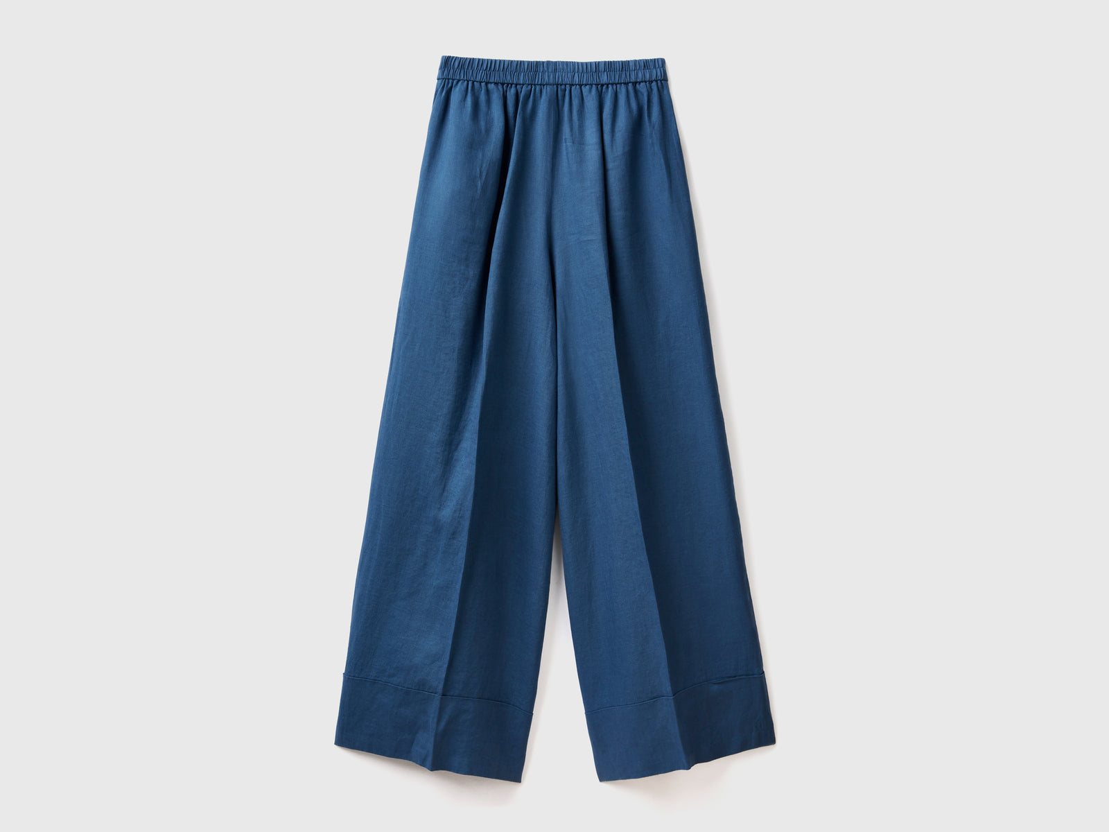 100% linen palazzo pants da donna avio 2 | Benetton Outlet