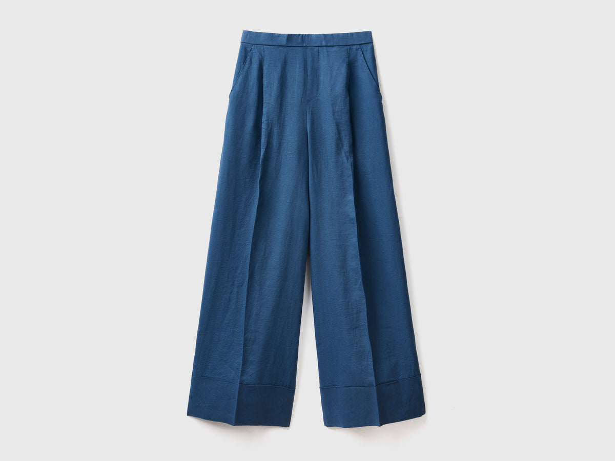100% linen palazzo pants