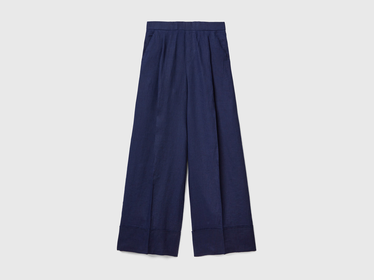 100% linen palazzo pants