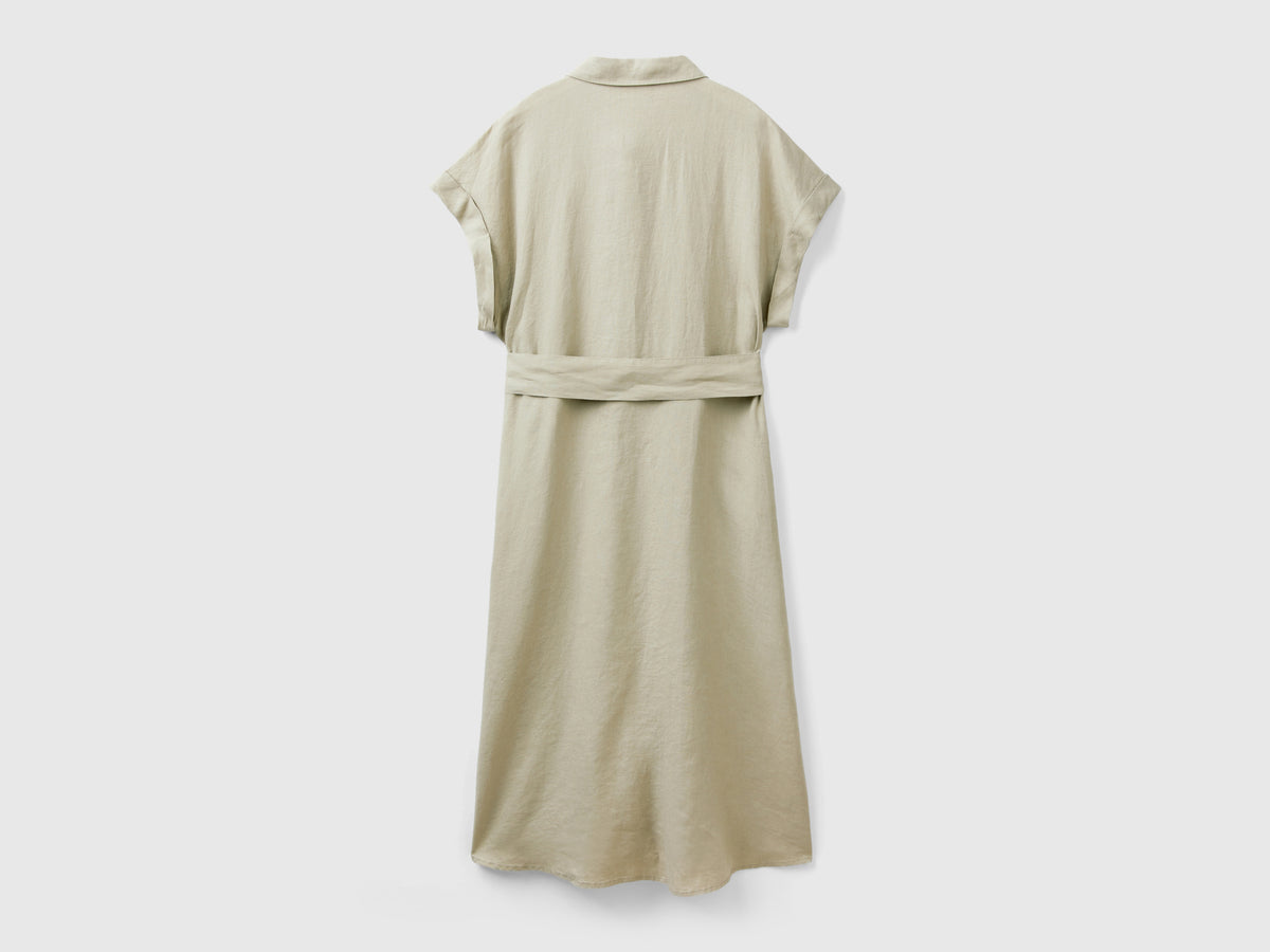 Chemisier midi in puro lino