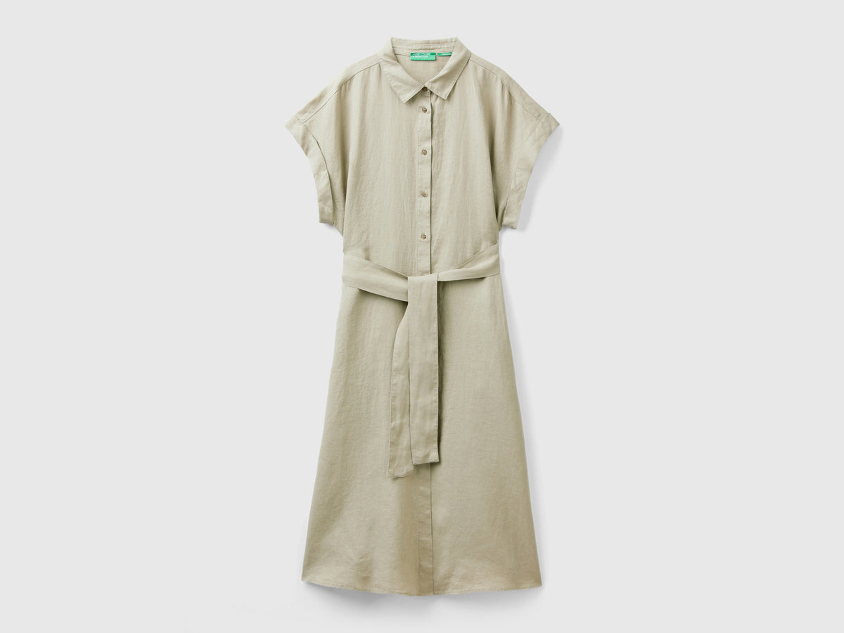 Chemisier midi in puro lino