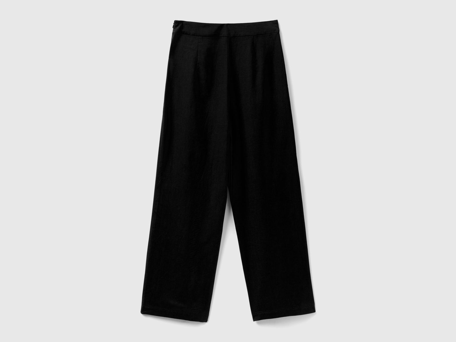 Sustainable viscose blend cropped trousers da donna nero 2 | Benetton Outlet