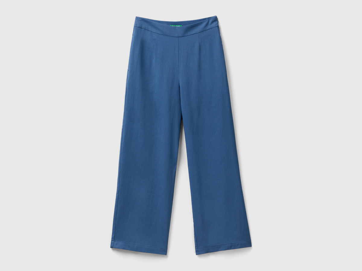 Sustainable viscose blend cropped trousers