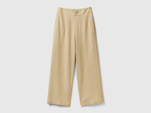 Sustainable viscose blend cropped trousers