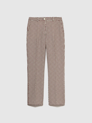 Printed cigarette trousers