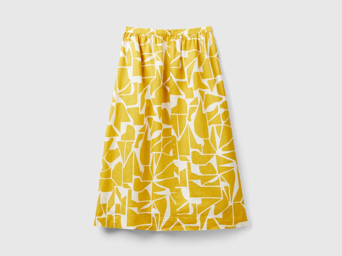 Gonna in lino stampato