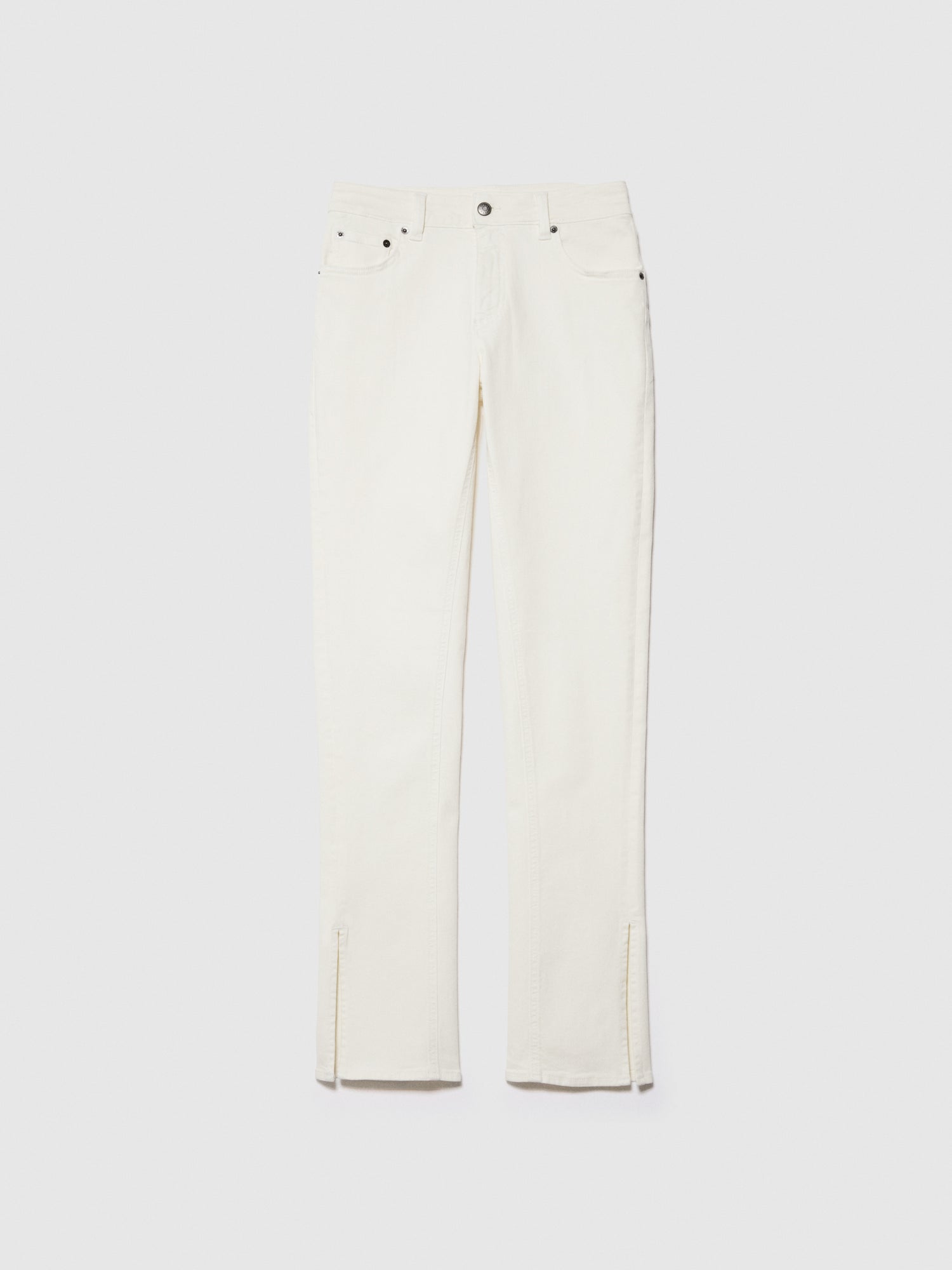Color jeans with slits da donna bianco panna | Sisley Outlet