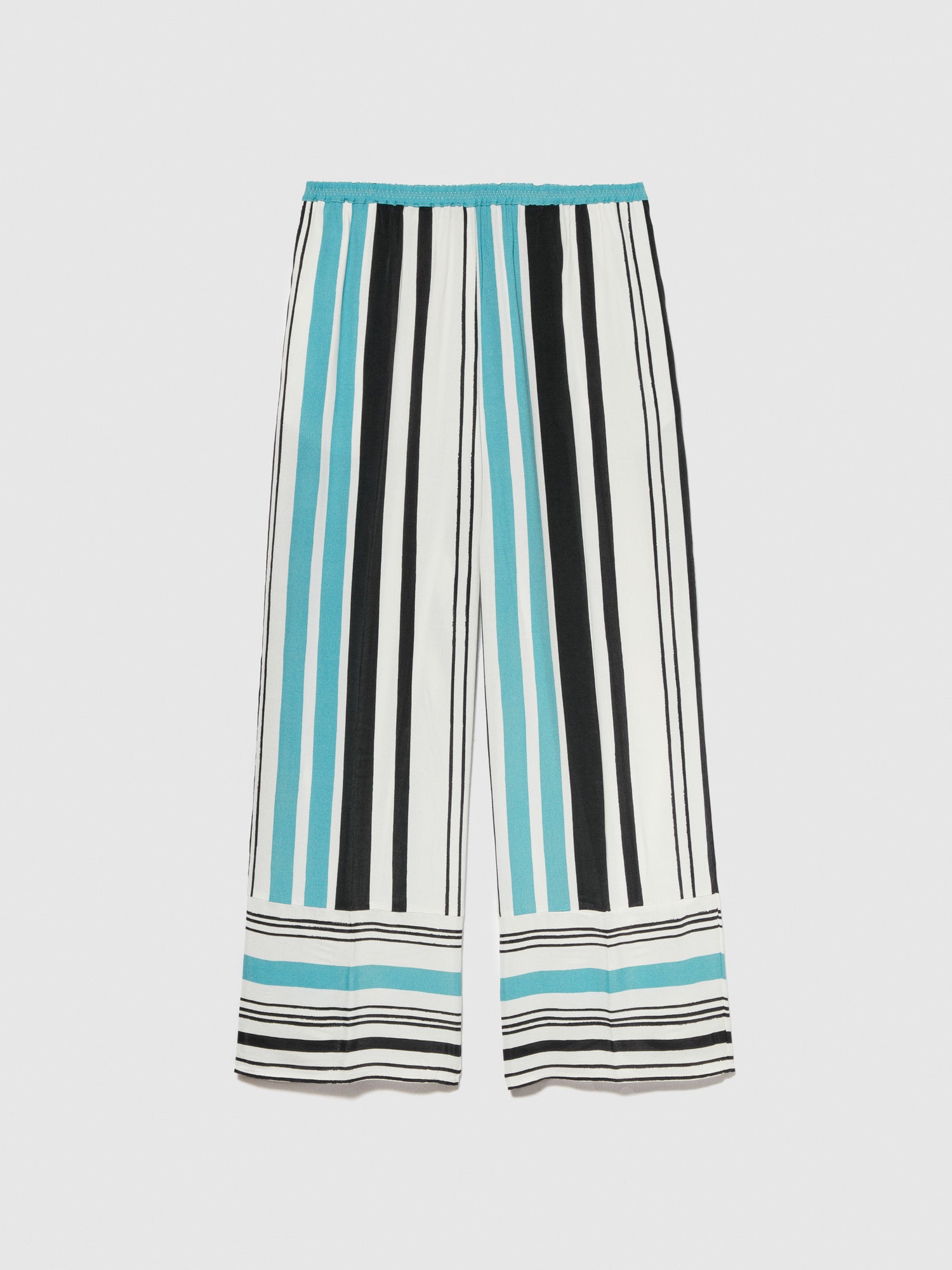 Printed satin trousers da donna multi-color | Sisley Outlet