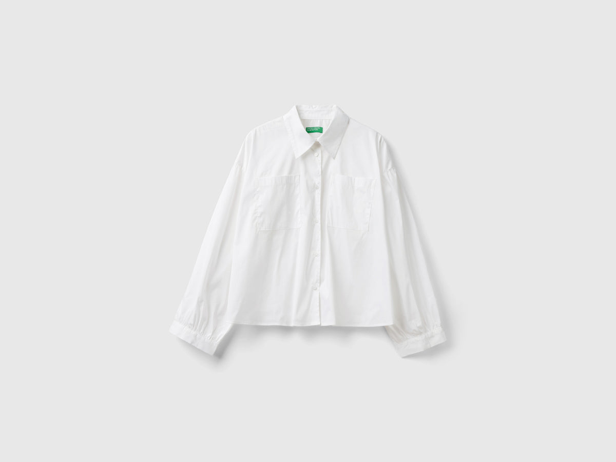 Camicia boxy fit manica a palloncino