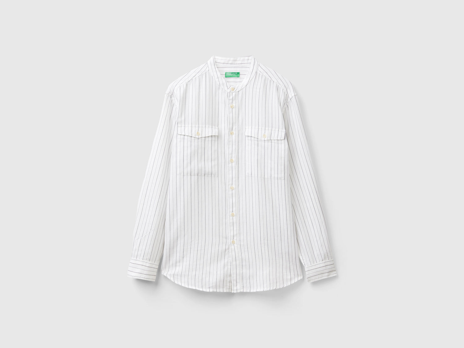 Striped Korean Shirt da uomo bianco | Benetton Outlet