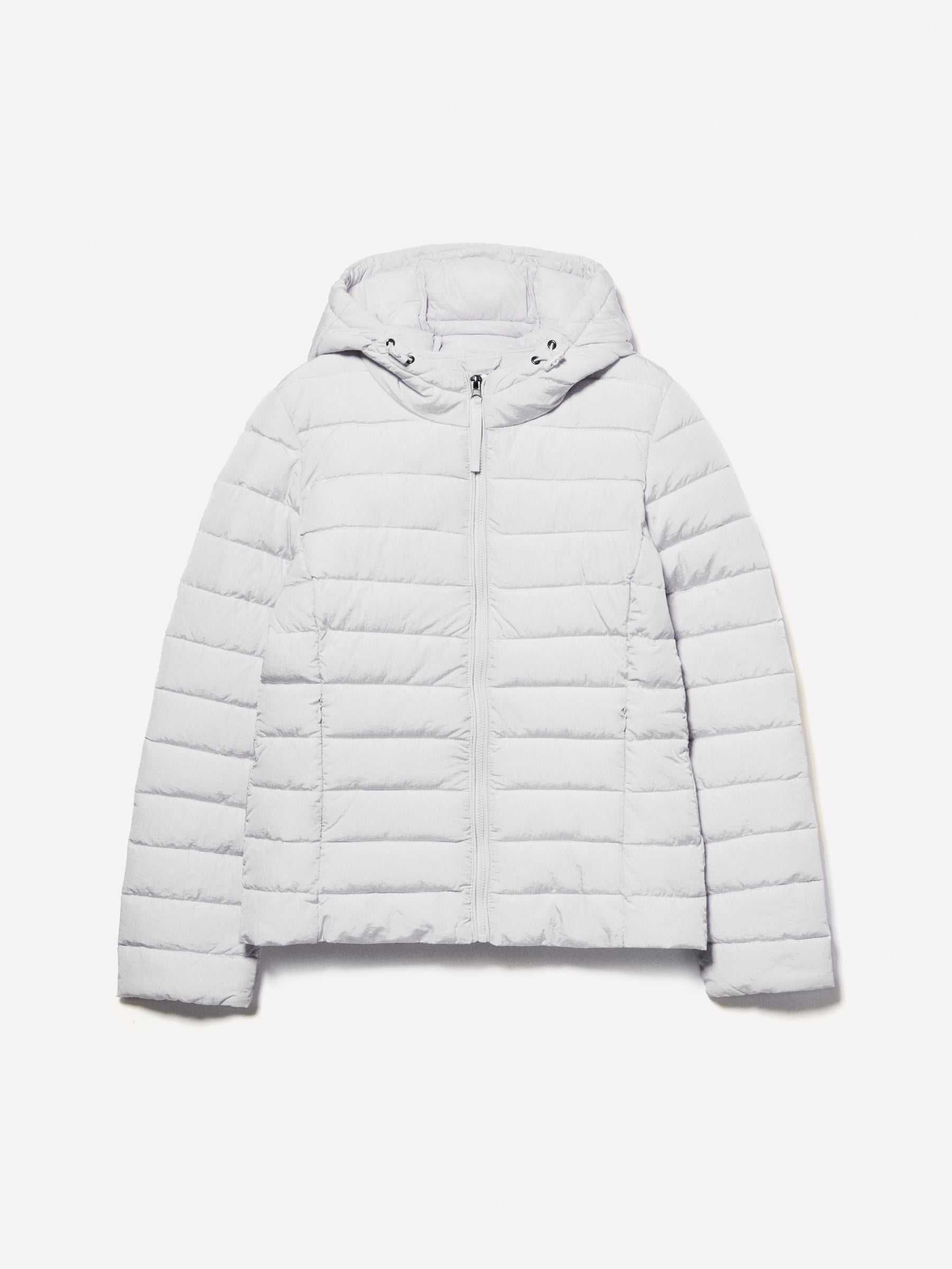 Giubbotto imbottito con cappuccio da donna beige Sisley Outlet