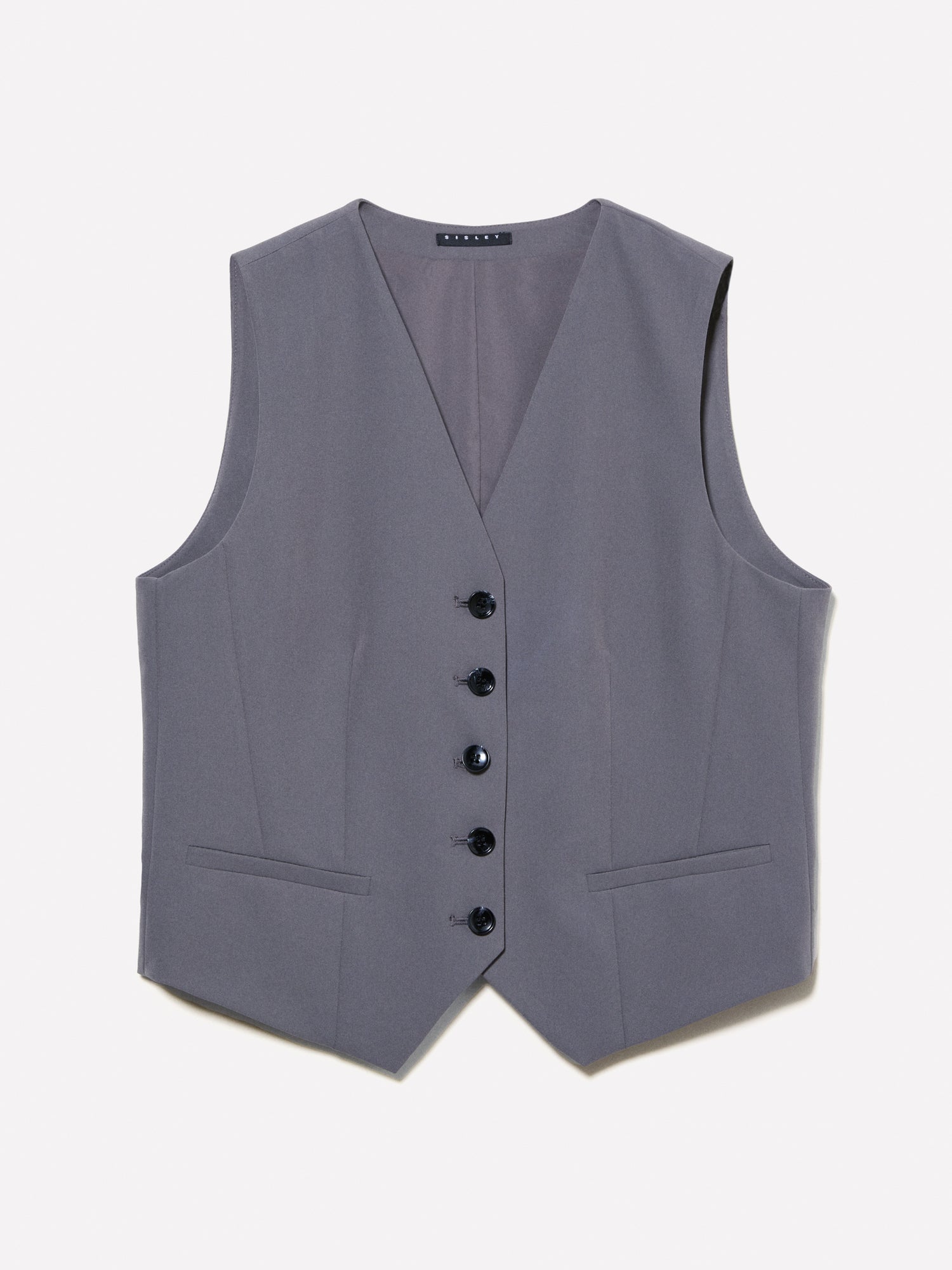 Gilet formale da donna grigio scuro | Sisley Outlet