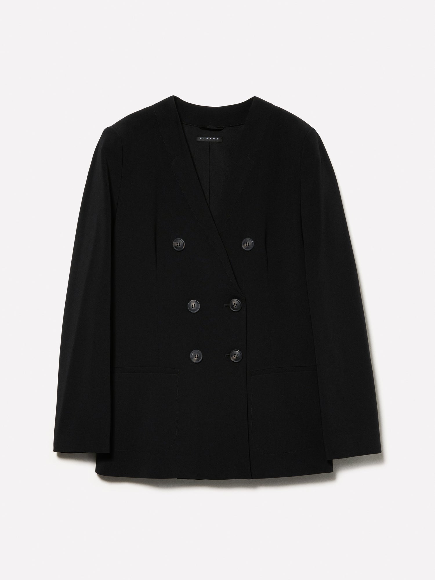 Blazer doppiopetto con scollo a V da donna nero | Sisley Outlet