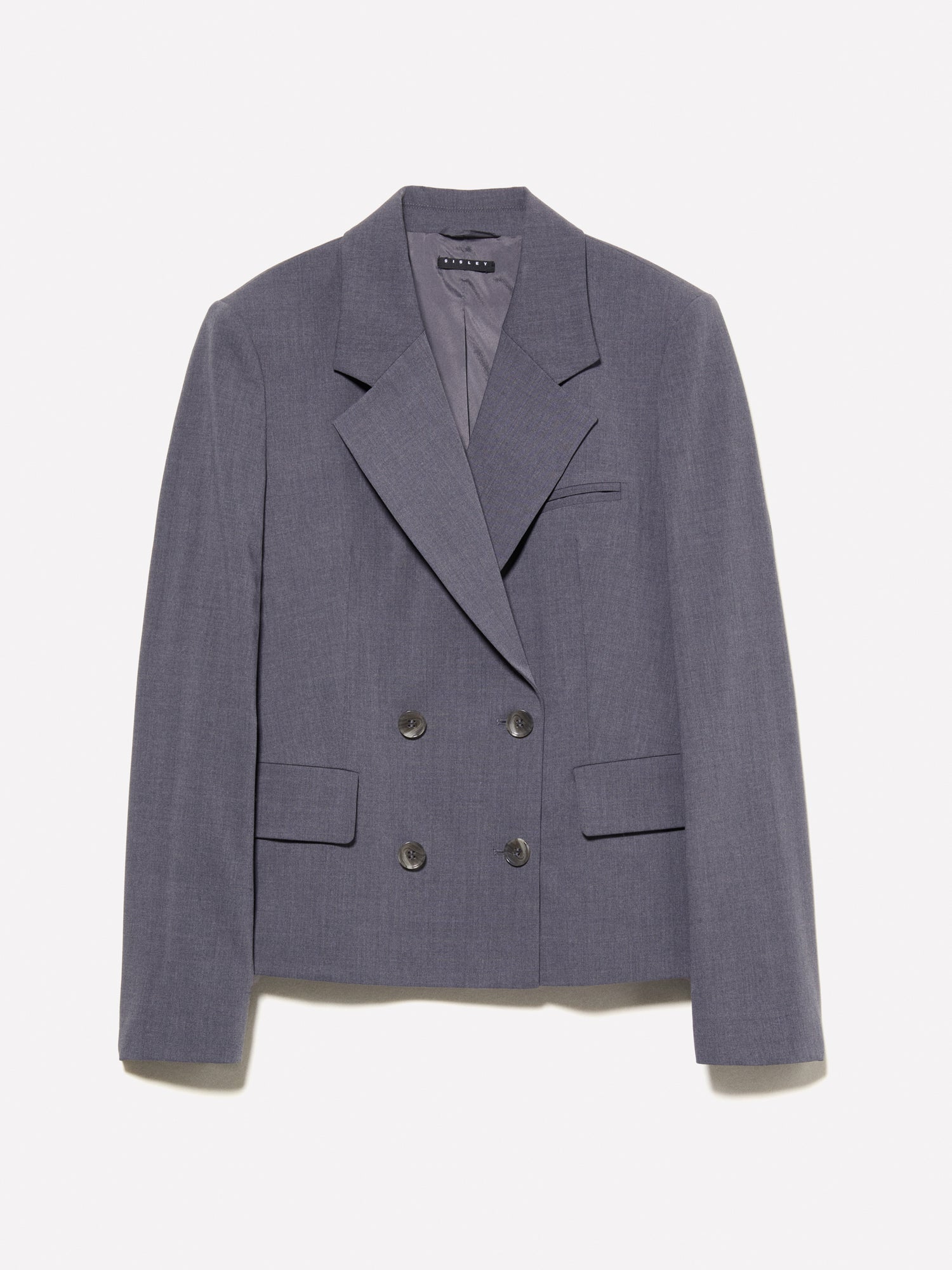 Blazer doppiopetto regular fit da donna grigio scuro | Sisley Outlet