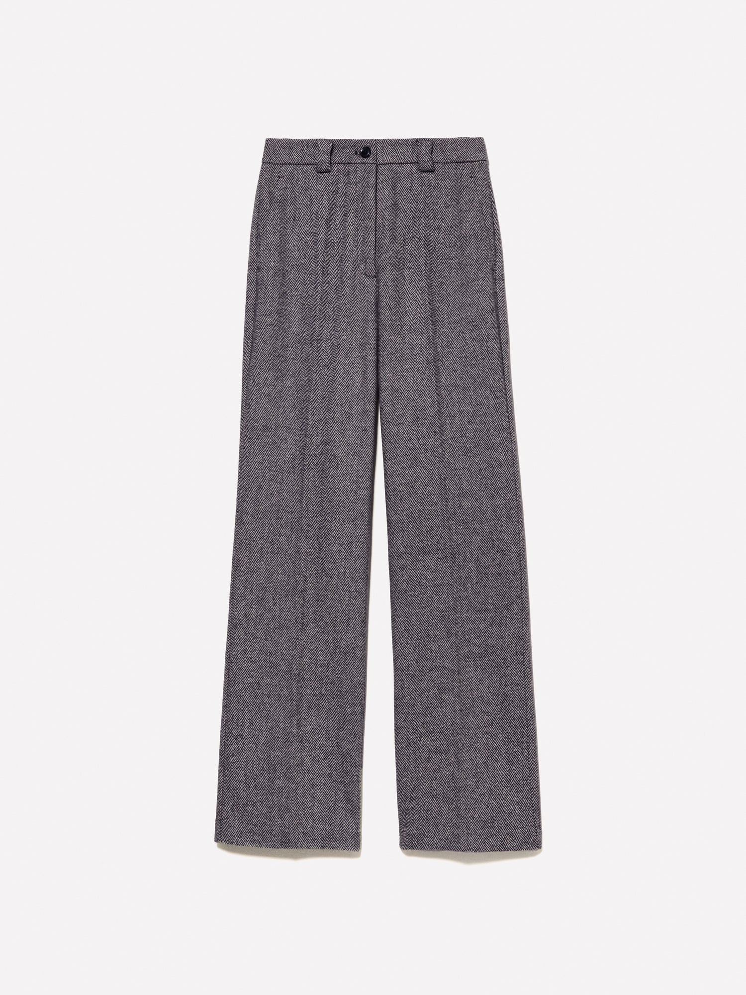 Flare fit yarn-dyed trousers da donna grigio | Sisley Outlet