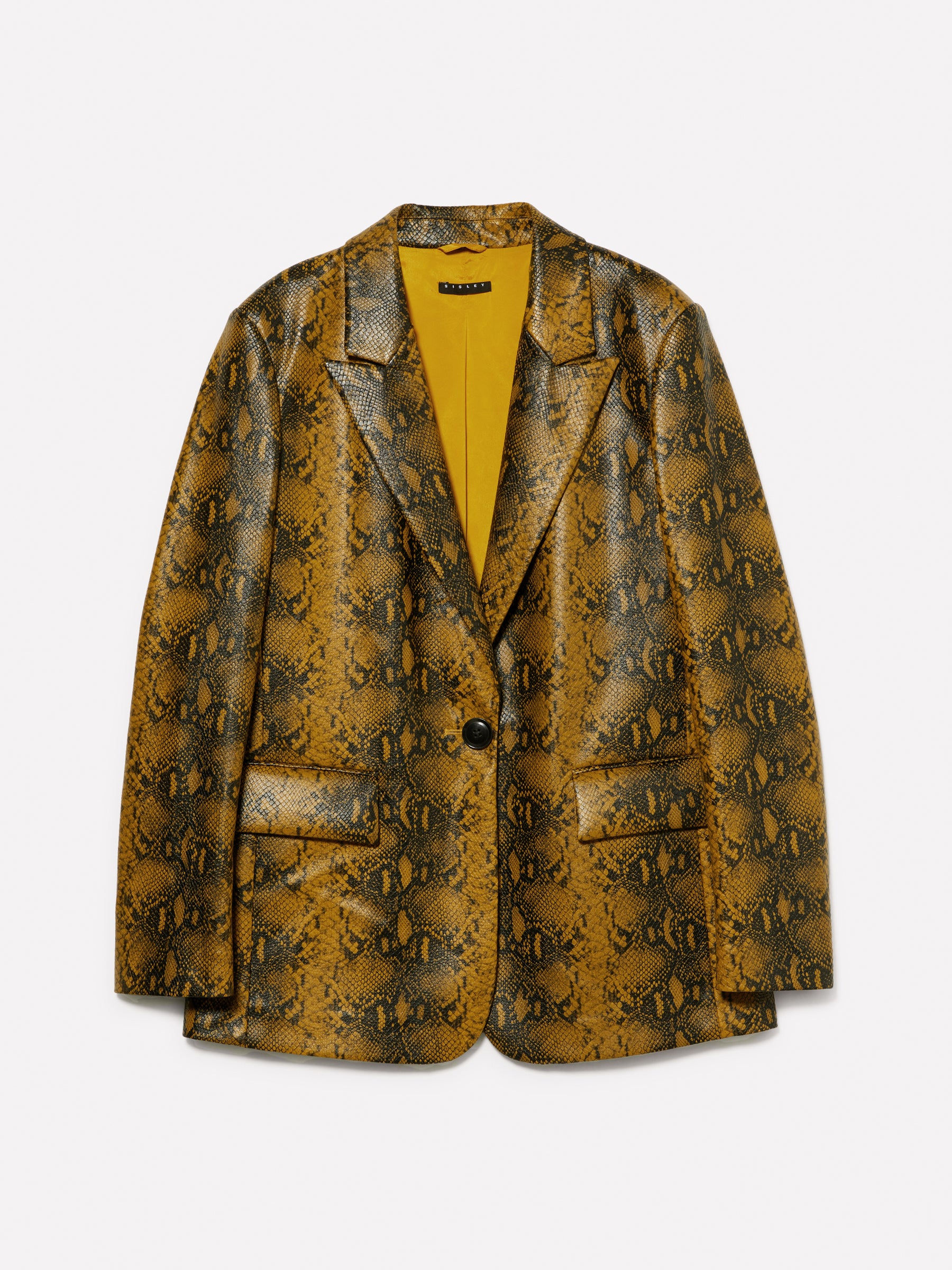 Python blazer da donna senape Sisley Outlet - Main Image