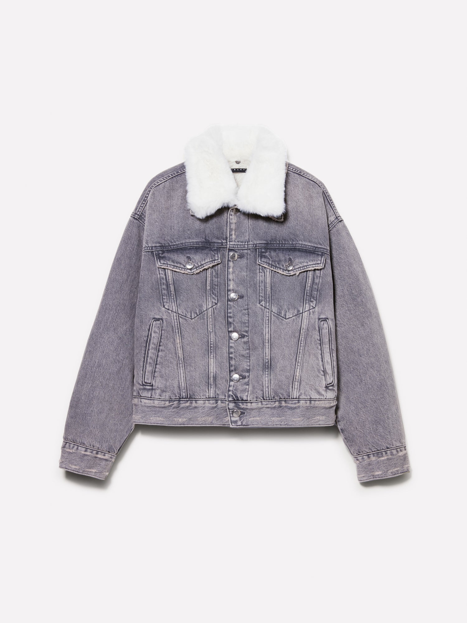 Giubbotto di jeans imbottito da donna grigio | Sisley Outlet